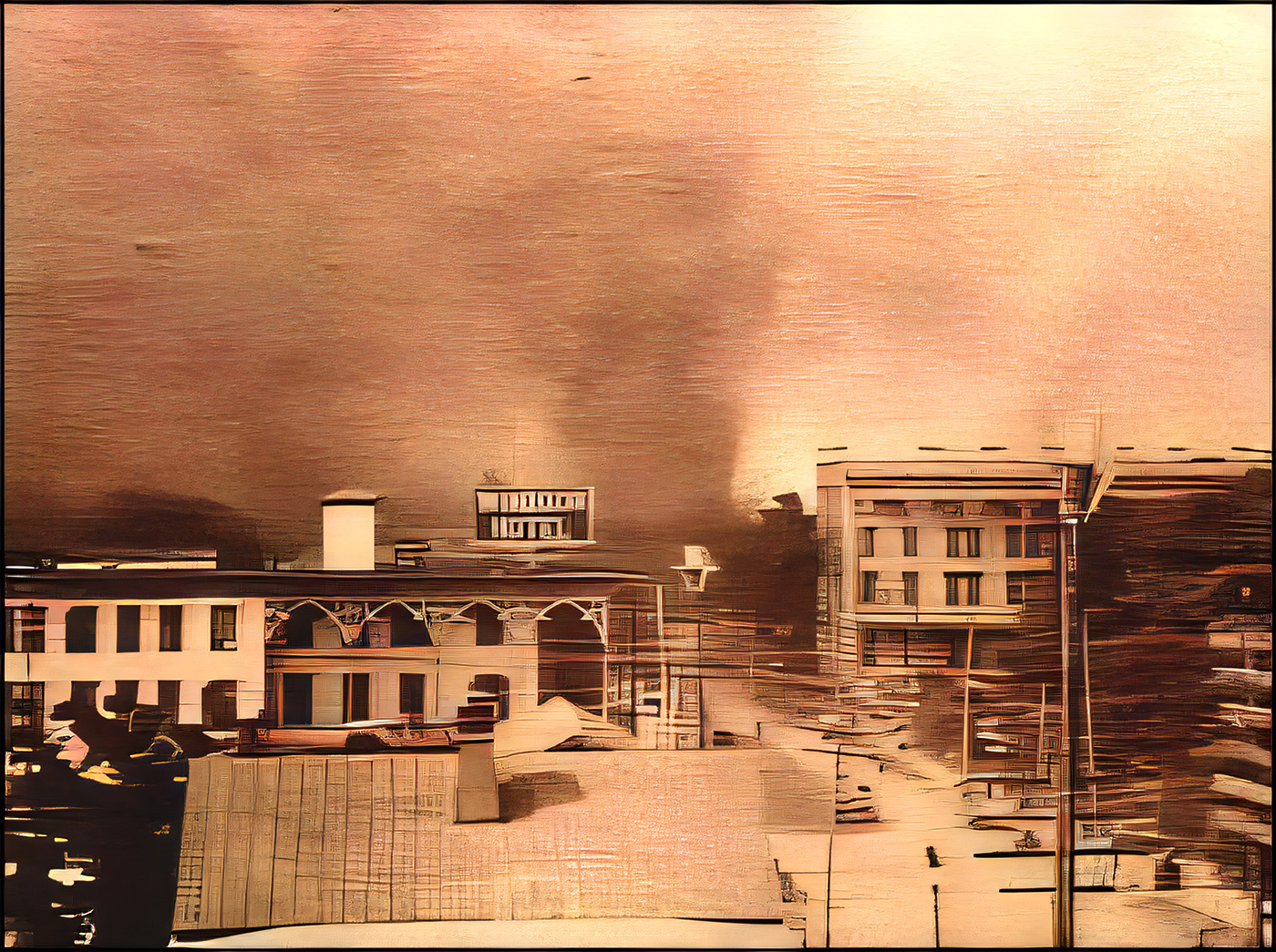 Image of old downtown fire