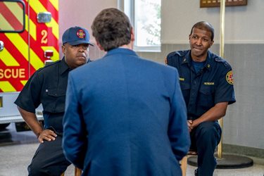 WJXT News4Jax’s Vic Micolucci interviews Rescue 2’s Eng. Vince Harper and Capt. Latorrence Norris about the night when a patient attacked and seriously wounded Norris in their rescue’s patient 